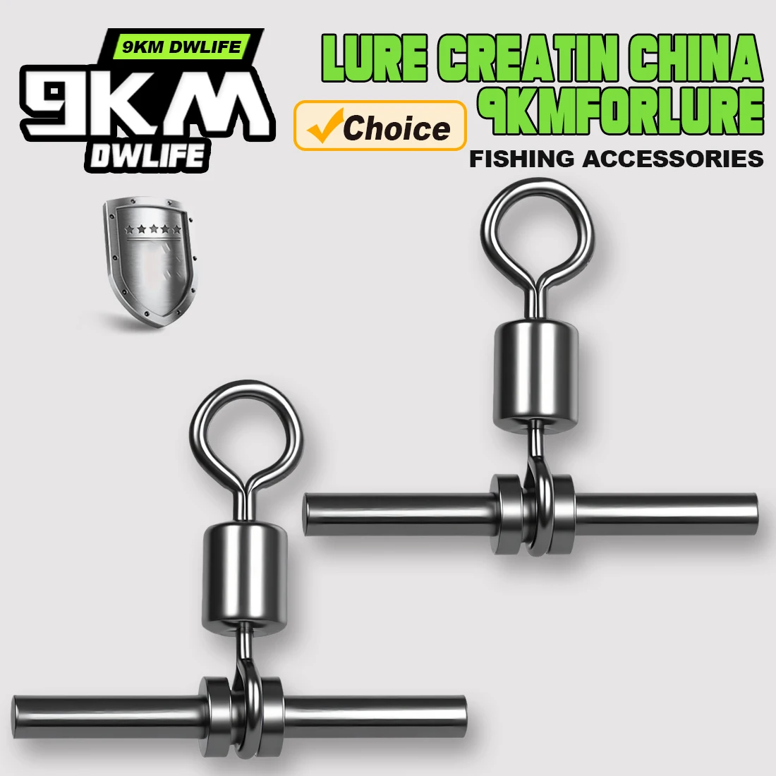 9KM 25 uds. Giratorios de 3 vías pesca línea cruzada engarzado conector giratorio en forma de T manga de engarzado giratorios pesca en agua salada - imagen 2