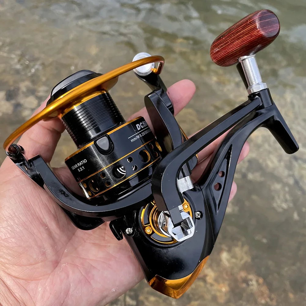 GHOTDA-carrete giratorio de Metal liso, aparejos de pesca de carpa para agua dulce y salada, Spool5.2:1, 2000, 3000, 4000, 5000, 6000, 7000 - imagen 3