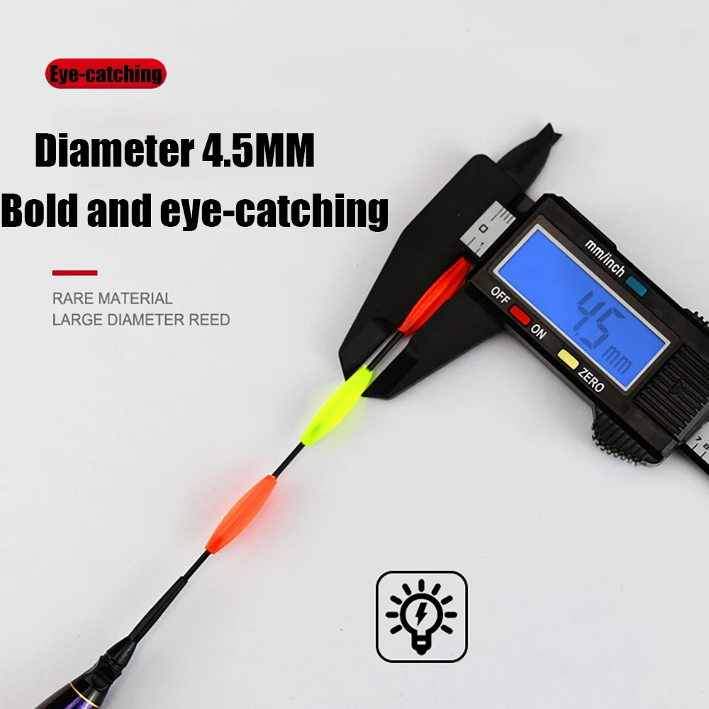 JiuYu flotador de pesca eléctrico con luz LED, aparejos de pesca, flotador electrónico luminoso con batería CR425 que brilla en la noche, 5-12G - imagen 5