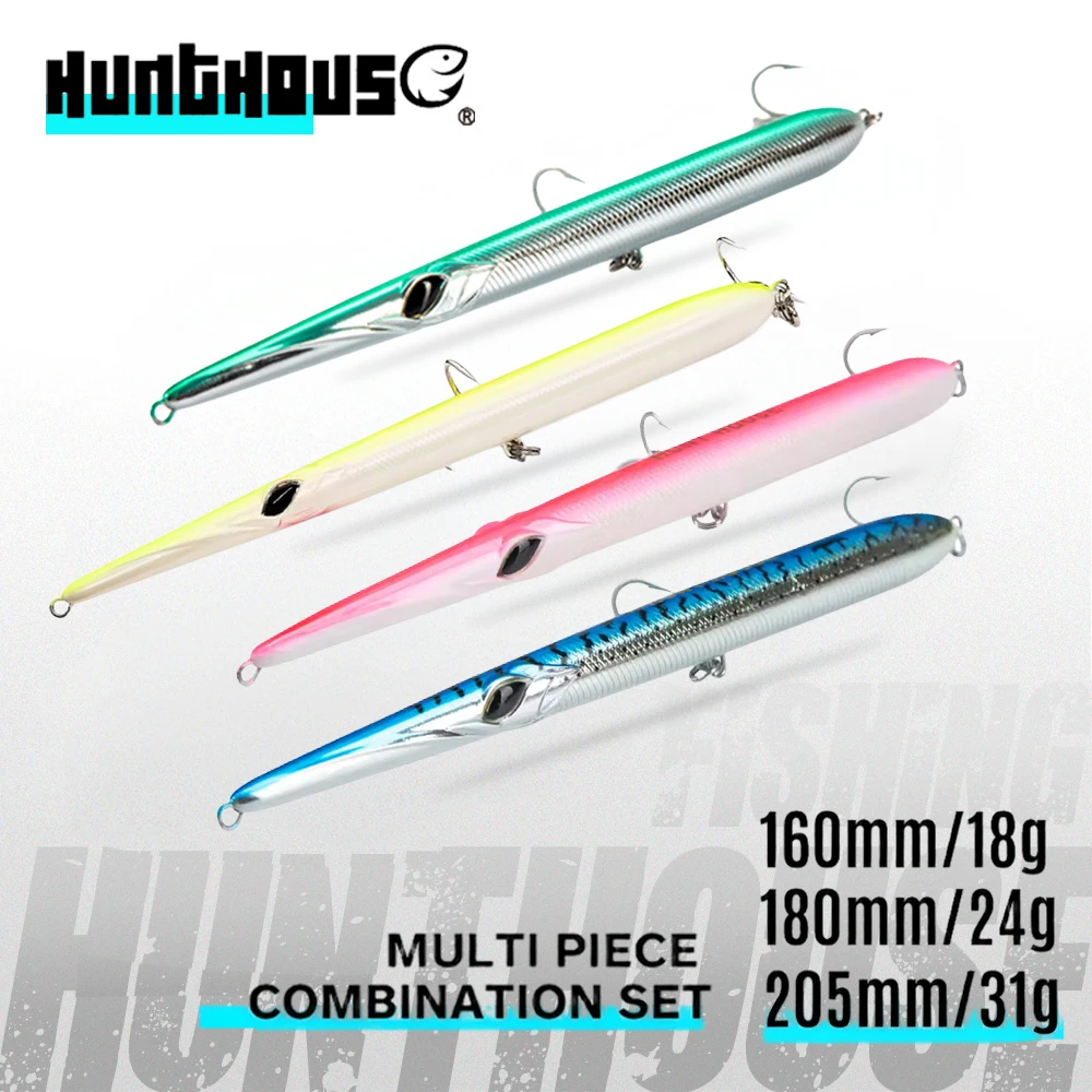 Hunthouse Señuelos tipo lápiz LW118 – Set de 4 piezas flotantes para lanzamientos largos - imagen 4
