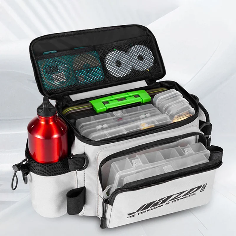 Bolsa impermeable para caña de pescar, bolsa de cintura de gran capacidad, equipo de carrete de pesca, mochila táctica al aire libre, estuche de almacenamiento, bolsa cruzada - imagen 3