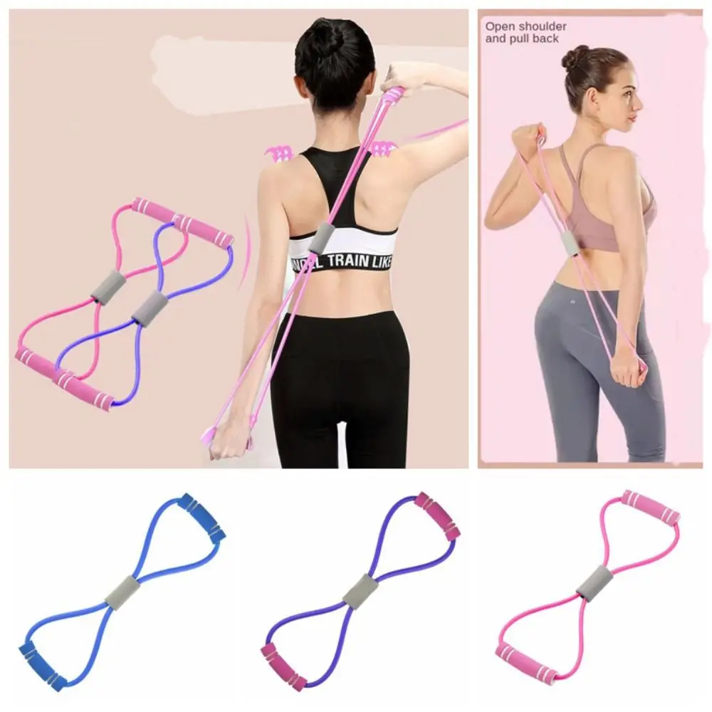 Cinta elástica de resistencia para Yoga, expansor de pecho de 8 formas, banda elástica para Yoga, Pilates, estiramiento muscular, ejercicio Crossfit - imagen 4