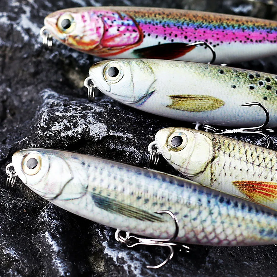 WALK FISH señuelo de Pesca Topwater, lápiz Wobblers, cebo duro, 90mm, 11,8g, señuelo Artificial para caminar, acción de perro para Lucio, Pesca de lubina - imagen 5