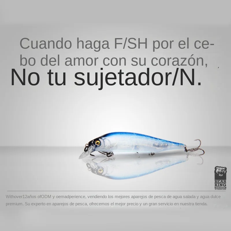 BEARKING 115mm 15g Suspensión Sistema de peso de tungsteno Top señuelos de pesca Minnow manivela wobbler calidad aparejos de pesca anzuelos para la pesca pesca accesorios mar spinnig anzuelos de pesca mar pesca acess - imagen 3