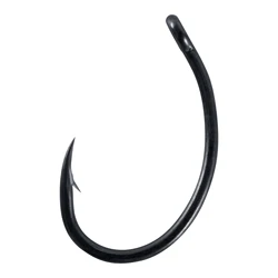 Anzuelos de carpa con vástago curvo y recubrimiento PTFE para aparejo de pelo