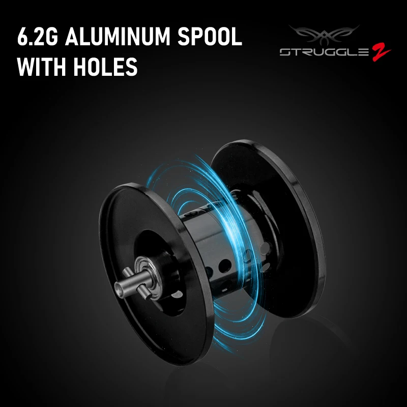 CEMREO uso Universal carrete de pesca de fundición de cebo relación de engranaje de cuerpo pequeño 7,2: 1 aparejos de pesca lubina trucha pesca de carpa - imagen 2