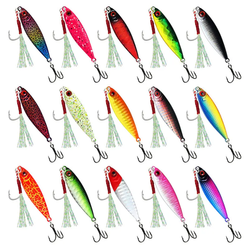Señuelo de pesca Jigging de fundición a tierra, cebo Artificial de Metal, 10g, 15g, 20g, 25g, 30g - imagen 3