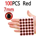 100pcs Red 7mm