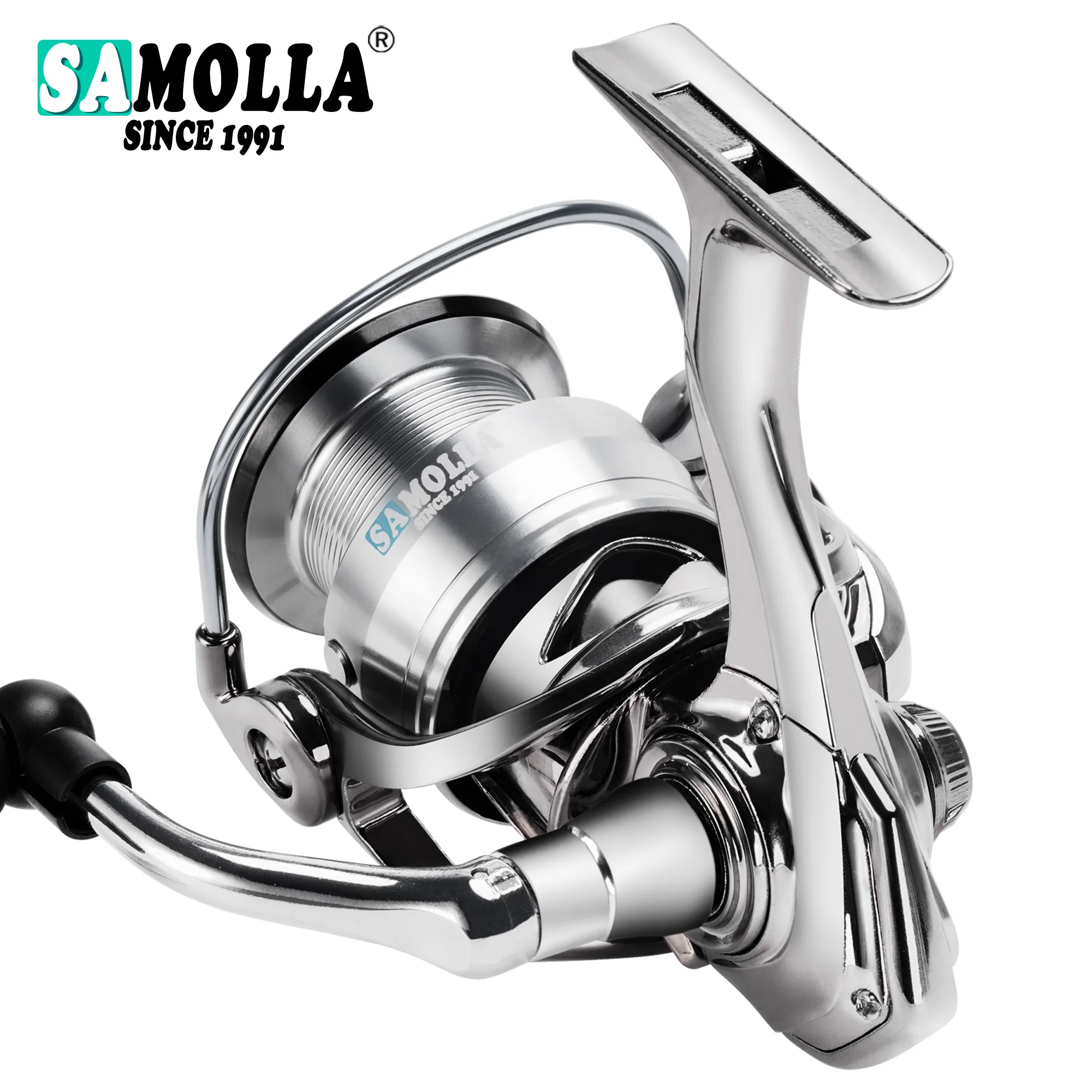 Carrete Spinning SAMOLLA Grafito 6+1 Rodamientos 5,2:1 - 10kg