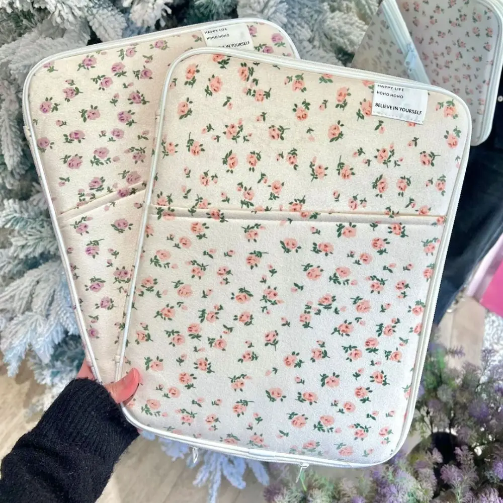 Funda Universal para ordenador portátil de 11/13 pulgadas, funda para portátil de gran capacidad a prueba de golpes, bolsa ultrafina para ordenador portátil con flores rotas - imagen 4