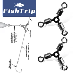 FishTrip Giratorio de tres vías en O para bagre y rebote inferior