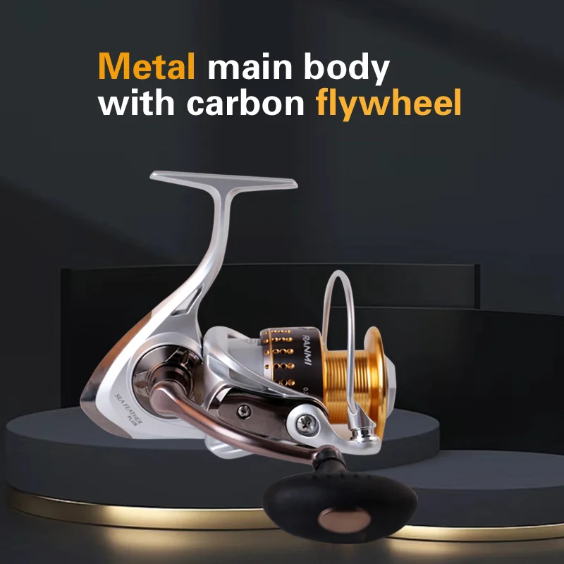 RYOBI-carrete de pesca giratorio de Metal, pluma de mar PLUS, mango 2000-8000, 5 + 1BB, arrastre máximo de 7,5 KG, relación de engranaje 5,0: 1 para juego grande - imagen 5