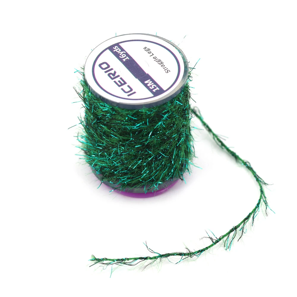 Wifreo, 15 metros/carrete, piernas de lucha, pesca hablada, atado, Material Flash de fibra para Scud Jig Ninfa, Bugger lanoso, señuelo, corpijos - imagen 4