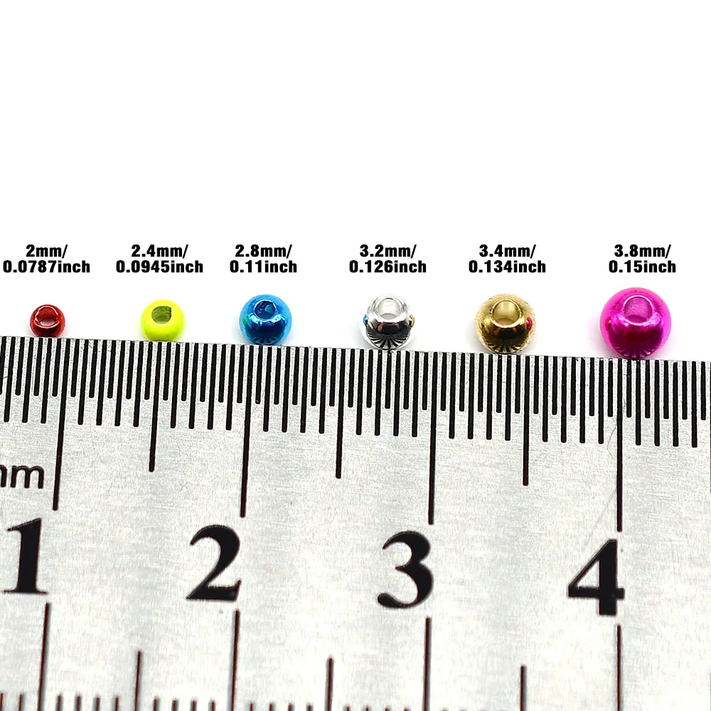 Cuentas de latón Beadhead multicolor para ninfas y streamers - imagen 5