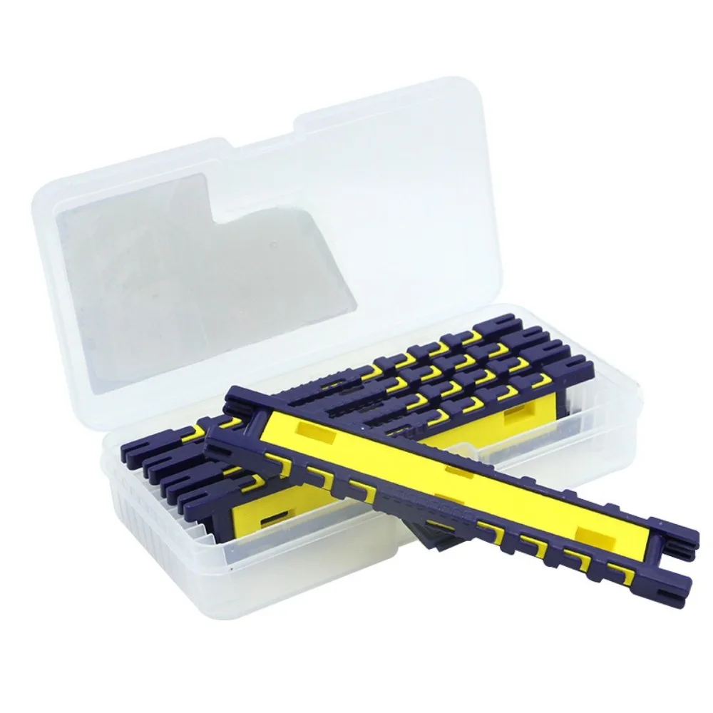 Soporte de anzuelo snellado de pesca azul marino, tablero de bobinado de sedal de pesca de diseño compacto de 185x105x33mm con caja de almacenamiento, Material duradero - imagen 5