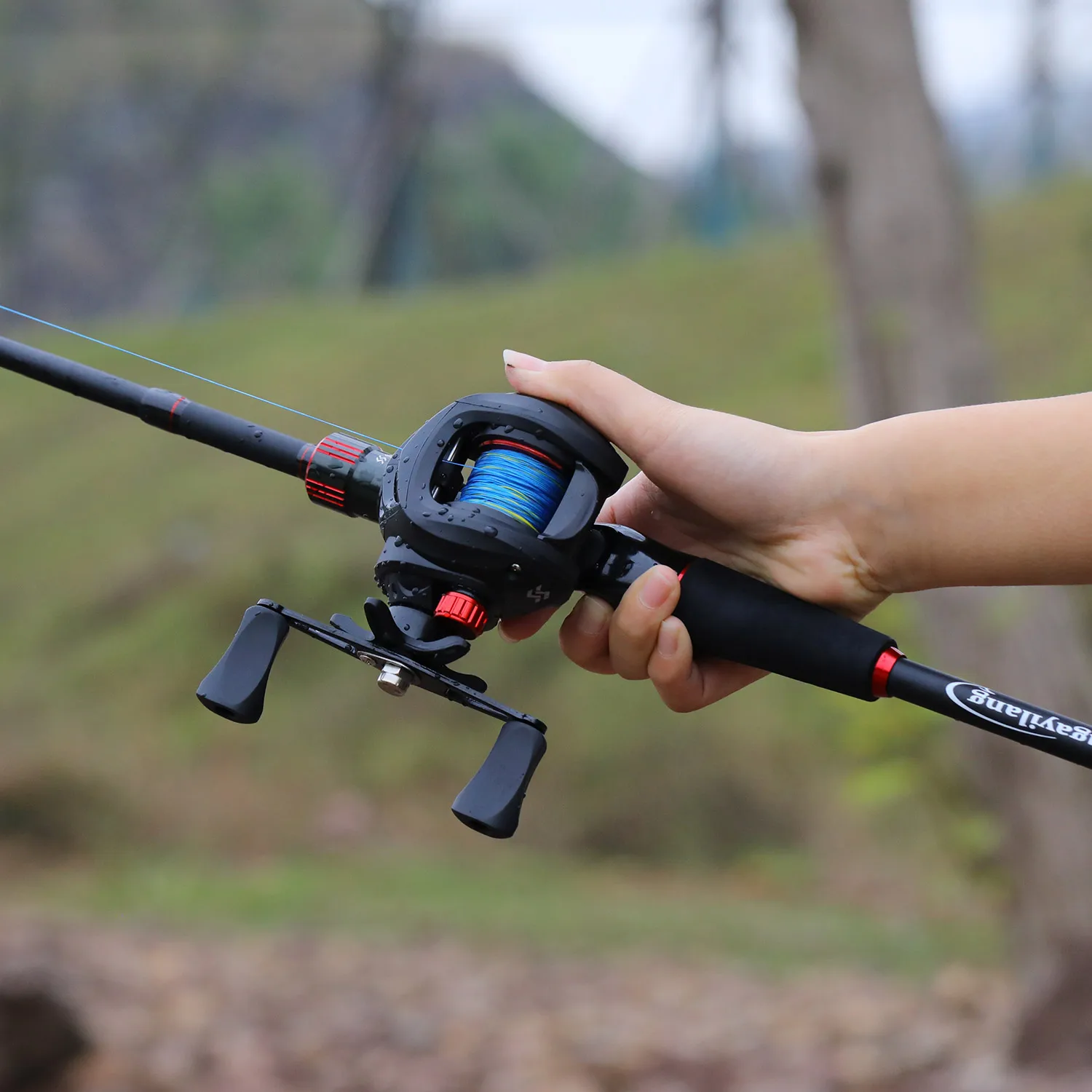 Carretes de Baitcasting Sougayilang, carretes de relación de engranaje 7,2: 1, carrete de Metal de arrastre máximo de 10kg, carrete de Pesca de carpa de agua dulce - imagen 5
