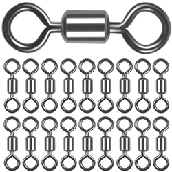 Giratorios de pesca barril rodante conector de acero inoxidable