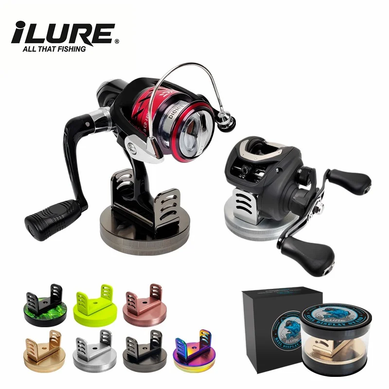 Soporte de carrete de pesca giratorio, estante de exhibición, asiento de carrete de mosca, soporte de carrete Baitcast, estante de fundición, Base de carrete, herramienta de pesca, nuevo - imagen 2