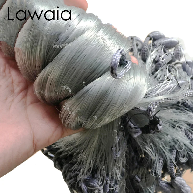 Red de enmalle Lawaia, redes de pesca de estilo europeo hechas a mano, aparejos de red finlandesa, equipo de pesca de 30x1,8 m - imagen 4