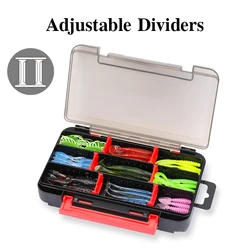 Caja de señuelos RX17 TSURINOYA doble capa para pesca Texas