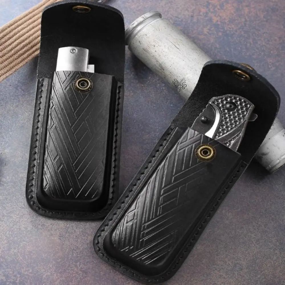 Nuevo Funda para cuchillo de cintura negra, plegable, 4 estilos, linterna, cinturón, equipo de transporte para exteriores, herramienta para exteriores