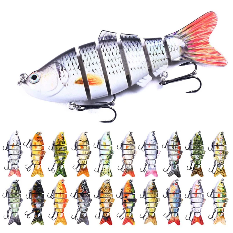 Señuelo de Pesca de 6/3/1 piezas que se hunde, 10cm, 17,5g, 6 segmentos, Swimbait multiarticulado, Wobblers artificiales, Crankbait, cebo duro, aparejos de Pesca - imagen 3