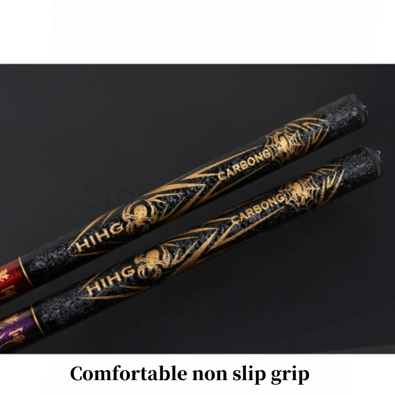 Caña de pescar telescópica de 2,7 M 3,6 M 4,5 M 5,4 M 6,3 M 7,2 M caña de pescar de carbono caña de pescar de mano de fibra dura súper ligera - imagen 3