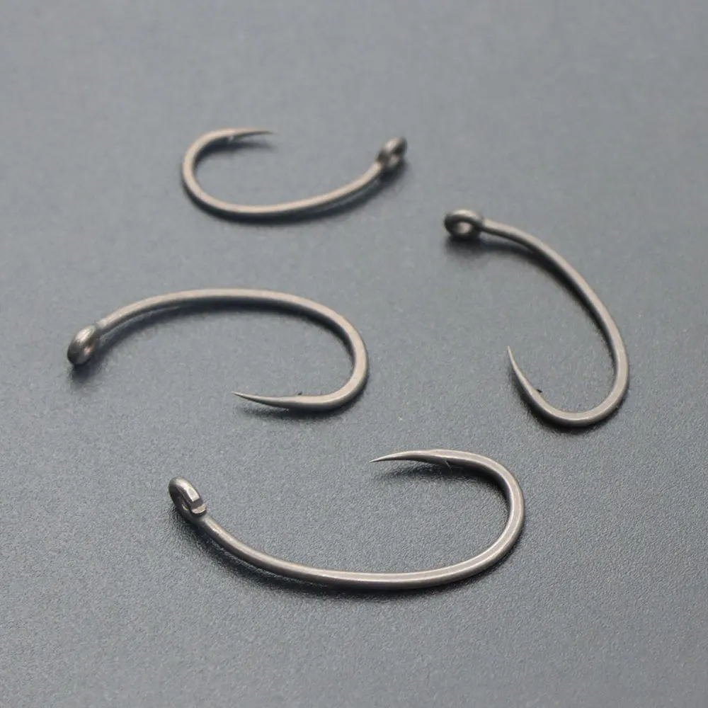 Anzuelos Klor X ultraafilados acero aleado para carpa feeder hair rig - imagen 4