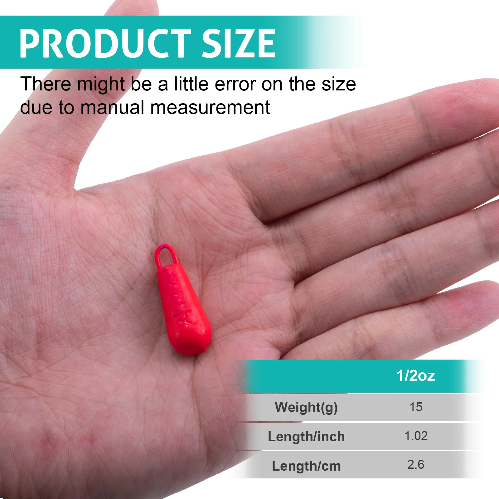 Goture 5/10/20pcs Lead Fishing Sinker Set 21g 30g 40g 50g 60g Teardrop Drop Shot Weight Saltwater Freshwater Fishing Accessories - imagen 2