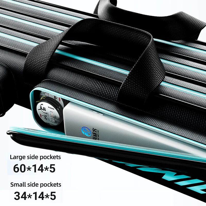 Bolsa de pesca de 2/3 capas, 80cm-130cm, mochila para equipo de caña de pescar, almacenamiento grande, bolso multifuncional para entrenamiento deportivo al aire libre - imagen 4