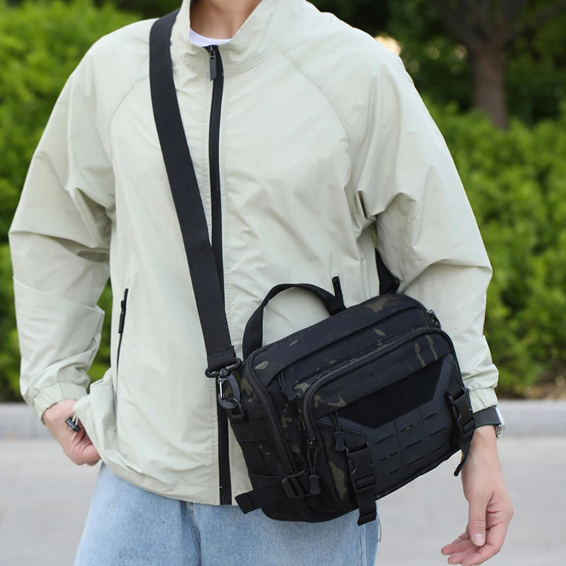Bolsa de pesca táctica para viajes al aire libre, deportes, desplazamientos, compras, bolsos de hombro tipo bandolera, bandolera Molle grande, bolso de viaje corto