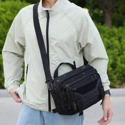 Bolsa de pesca táctica para viajes al aire libre, deportes, desplazamientos, compras, bolsos de hombro tipo bandolera, bandolera Molle grande, bolso de viaje corto