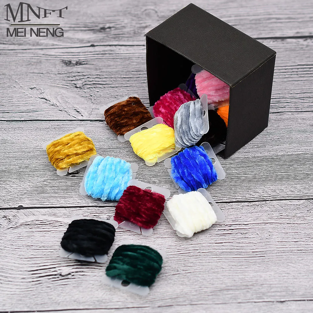 Hilo de chenilla de rayón para atar moscas, Material de goma para pata de Ninfa, gusanos, camisero, 4 metros