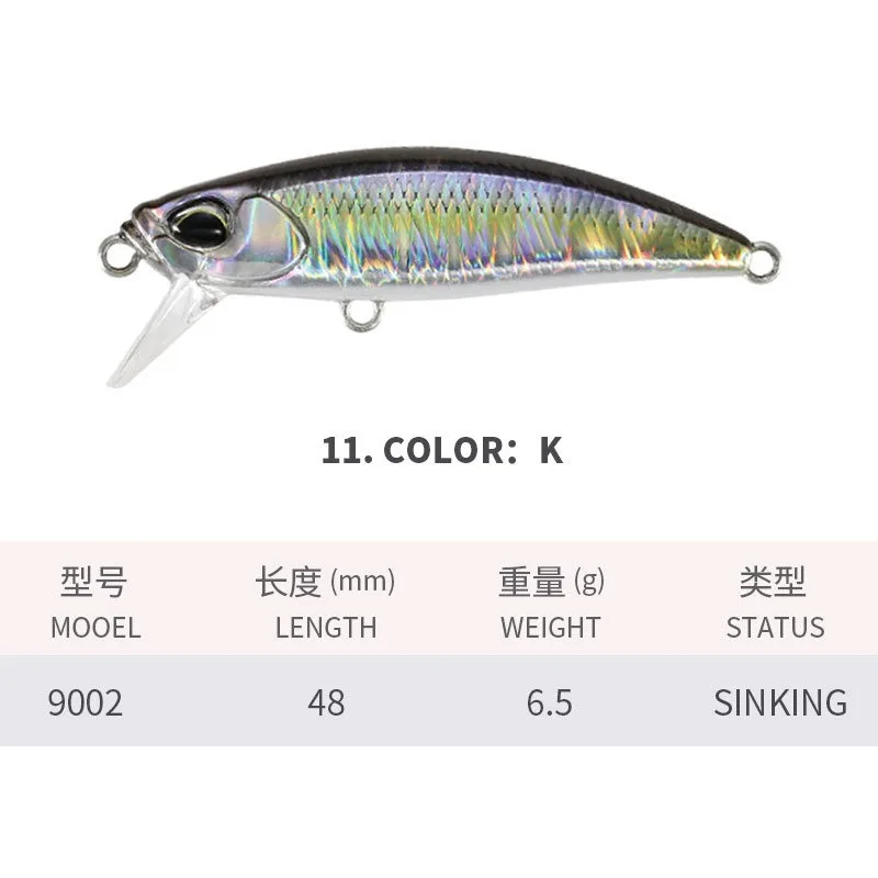 Mini cebo japonés de microcomida Mino, 15 colores, 6,5g, especializado en matar peces y lubes, cebo de agua dulce, postura de natación realista - imagen 2