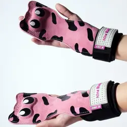 1 par de correas eléctricas para Fitness de gato con ojos grandes, correas de muñeca antideslizantes y resistentes al desgaste para gatitos, correas eléctricas para peso muerto SBR con animales bonitos