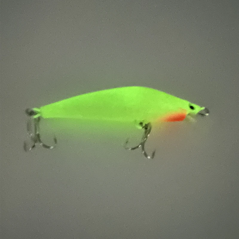 1 Uds 3d 8cm 8g pesca cebo duro luminoso noche Minnow Wobblers señuelos duros artificiales deformado lubina Isca Crankbait aparejos de pesca - imagen 5