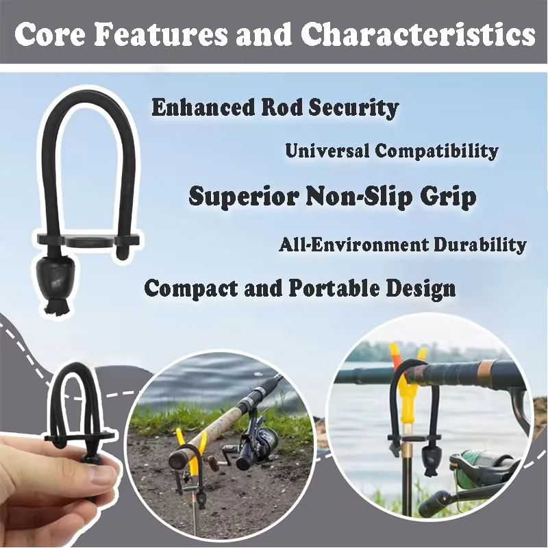 Cuerda de seguridad caña pescar para kayak orilla antideslizante - imagen 5
