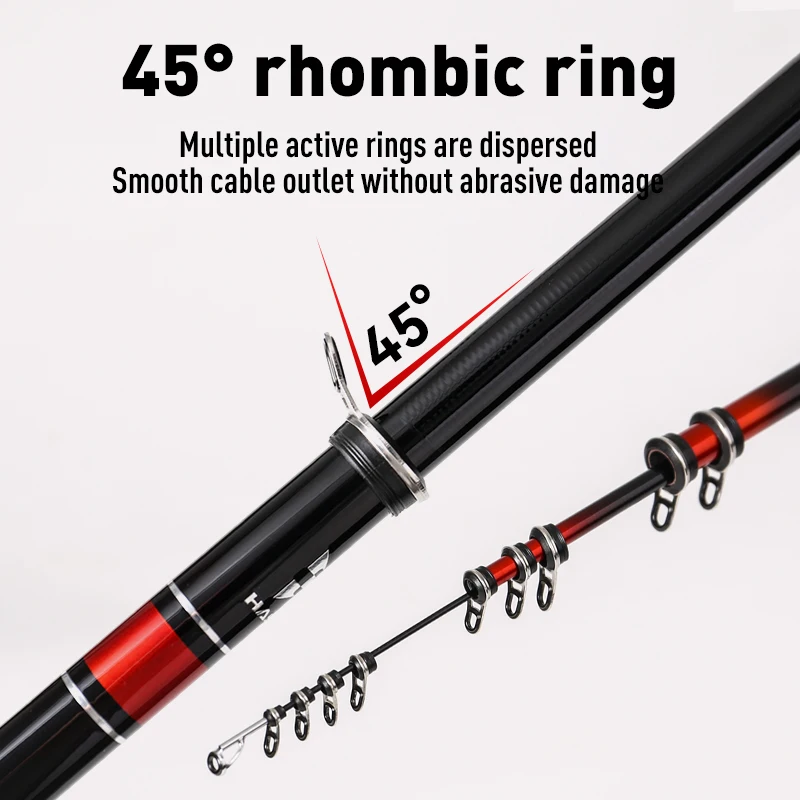 LEYDUN-caña de pescar ISO 450, 530, Surfcasting telescópico ligero, Spinning 1,0, 1,5, 2,0, 3,0, 4,0 - imagen 4