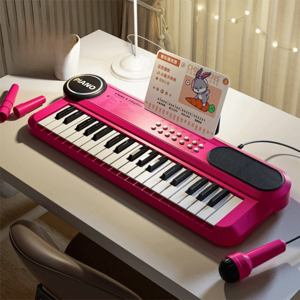 Piano Electrónico 37 Teclas con Micrófono para Niños