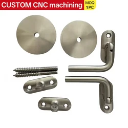 Soportes pasamanos acero inoxidable CNC – Vidrio y escalera