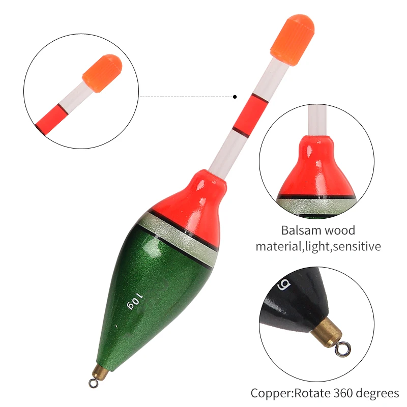 Equipo de pesca, aparejos para pesca gruesa, flotadores para pesca, peso de latón, cola, Bobbers Rock - imagen 5