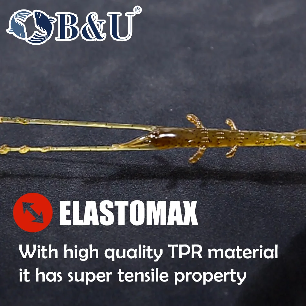 B & U-señuelo suave flotante con fragancia de camarones, señuelo de pesca Crankbait, Jigging Wobbler, perca de lubina, Señuelos de pesca artificiales - imagen 5