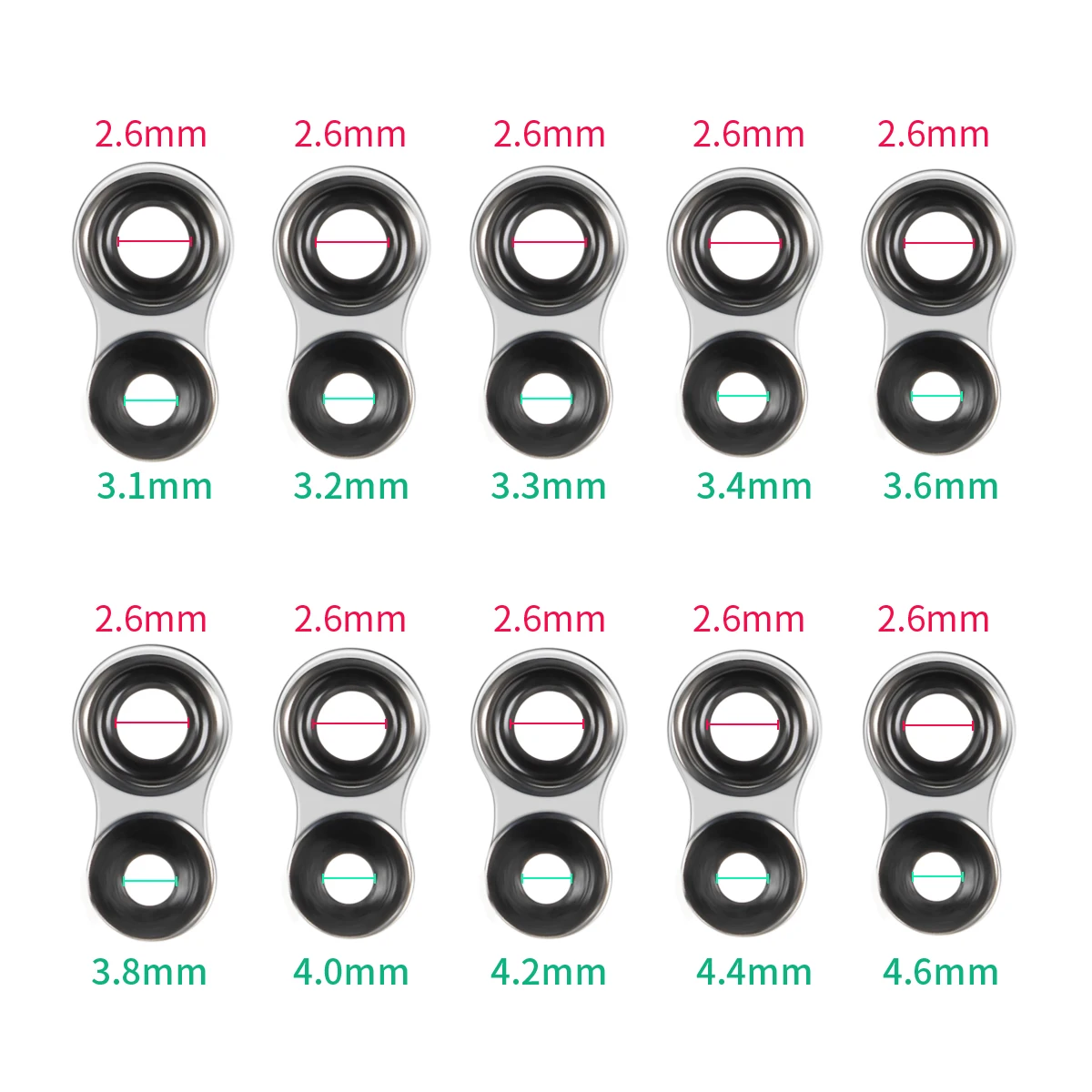 Anillos guía de caña de pescar, juego de guía de ojo de caña de pescar de acero inoxidable de cerámica, Kit de reparación de punta de caña de pescar de fundición - imagen 4