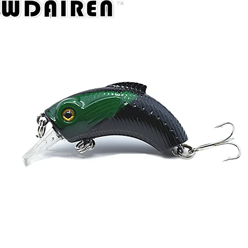Señuelo de pesca Wobbler duro Crankbait, 70mm, 6,5g, flotante, ojos de pez 3D, cebo Artificial con buenos anzuelos, 1 ud. - imagen 2