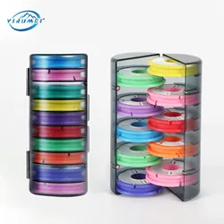 Caja de línea principal de pesca de arcoíris, tablero de bobinado, caja de aparejos de bobina de silicona de 4-16 ejes, accesorios de pesca portátiles, suministros de herramientas