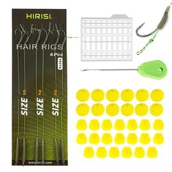 Anzuelos Hair Rig Hirisi con púas – Acero carbono para carpa
