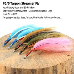 Streamer con Jig Head epoxi, ojo 3D y anzuelo inoxidable