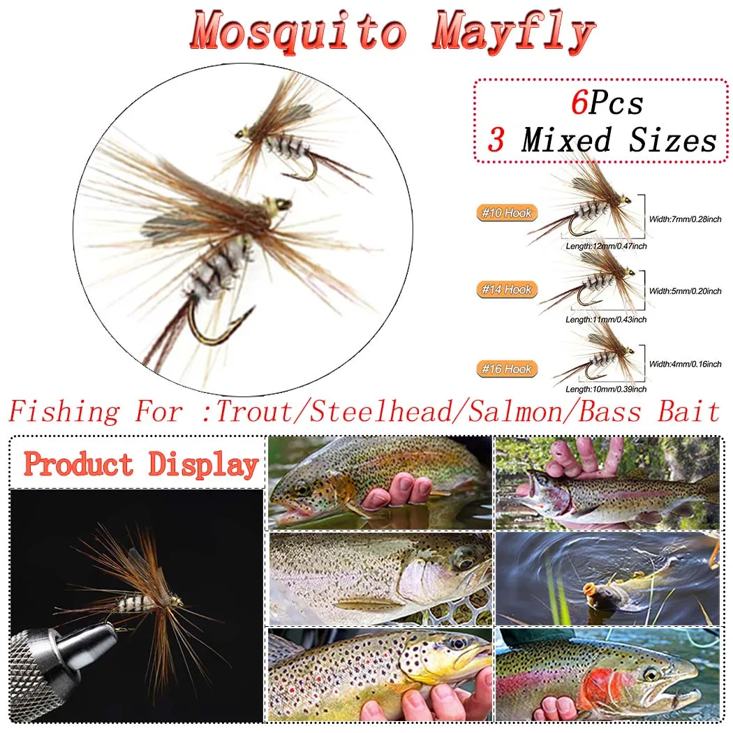 Señuelos mosca biónicos hechos a mano para trucha - imagen 2