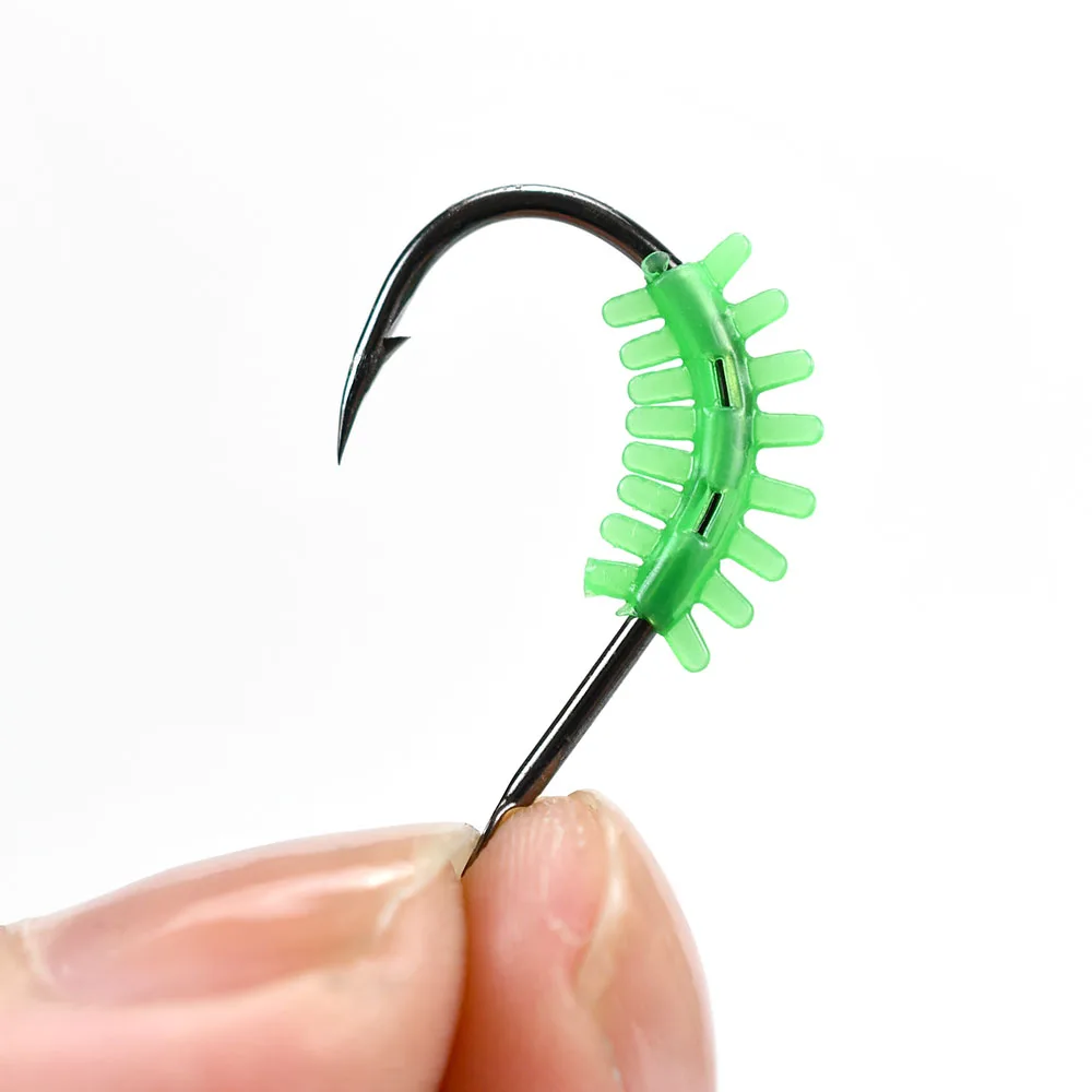 MNFT 33 Uds. Anzuelo de hierba de carpa, nuevo anzuelo biónico de agua, hierba, pescado, púas, dientes fantasma atrevidos y duros, anzuelos de agua dulce y salada ﻿ - imagen 5
