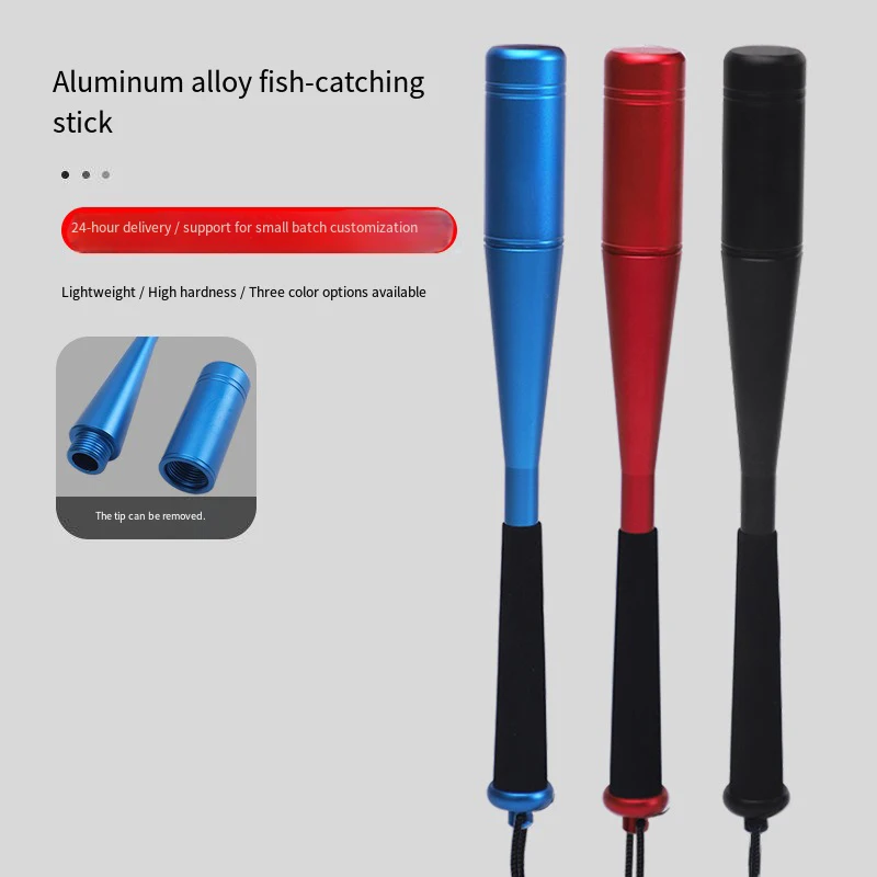 Whacker de pescado para pesca, murciélago de pescado, aleación de aluminio para exteriores, martillo de pescado, mango antideslizante EVA, dispositivo de martillo de pescado de 24,7 cm - imagen 2